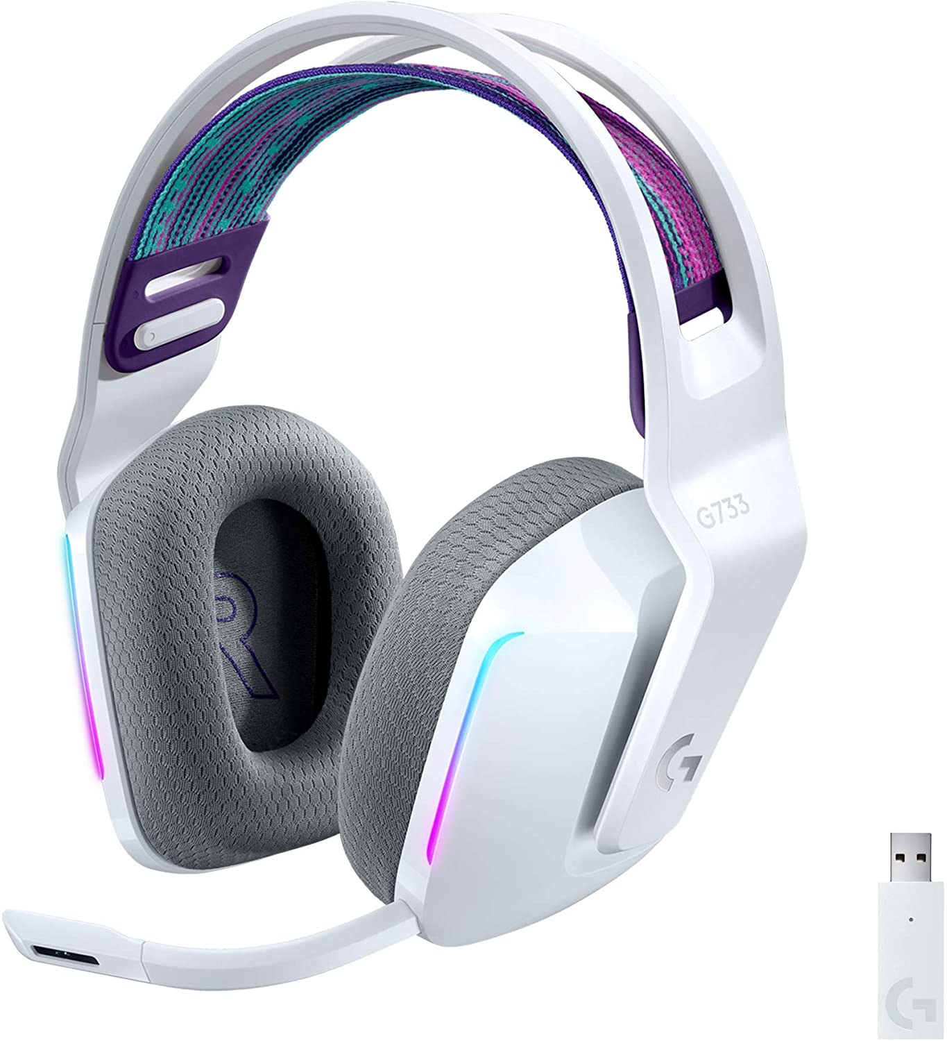 DIADEMA GAMER G733 LOGITECH LIGHTSPEED INALAMBRICA BLANCA / Precio: $2,999.00