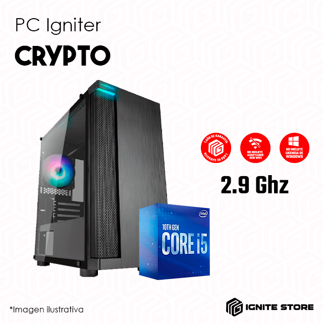 PC IGNITER CRYPTO - INTEL CORE I5 10400 / Precio: $8,799.00