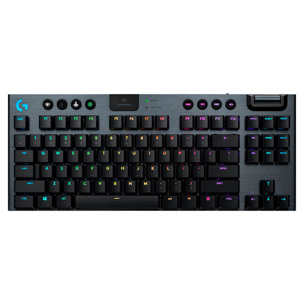 TECLADO MECÁNICO LOGITECH G915 RGB TKL GL INALAMBRICO TACTILE LED LYGHTSYNC INGLES NEGRO - 20-009495 / Precio: $2,299.00