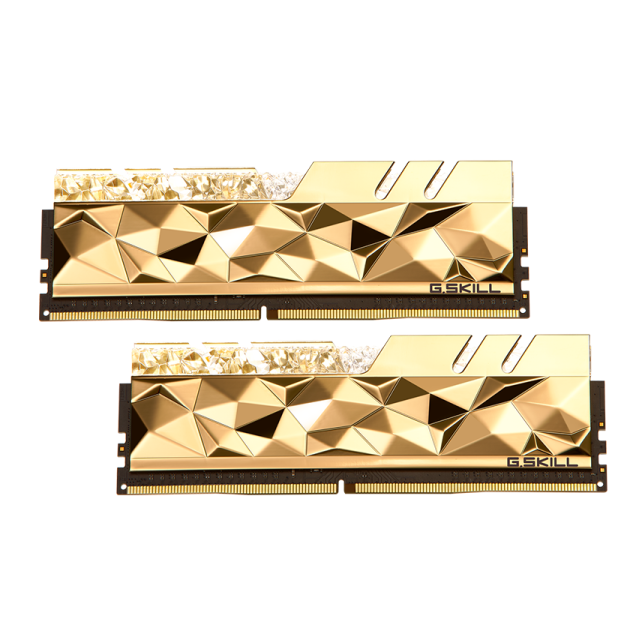 MEMORIA RAM DDR4 16GB 4800MHZ GSKILL TRIDENTZ ROYAL ELITE GOLD 2X8GB - F4-4800C19D-16GTEGC / Precio: $4,399.00