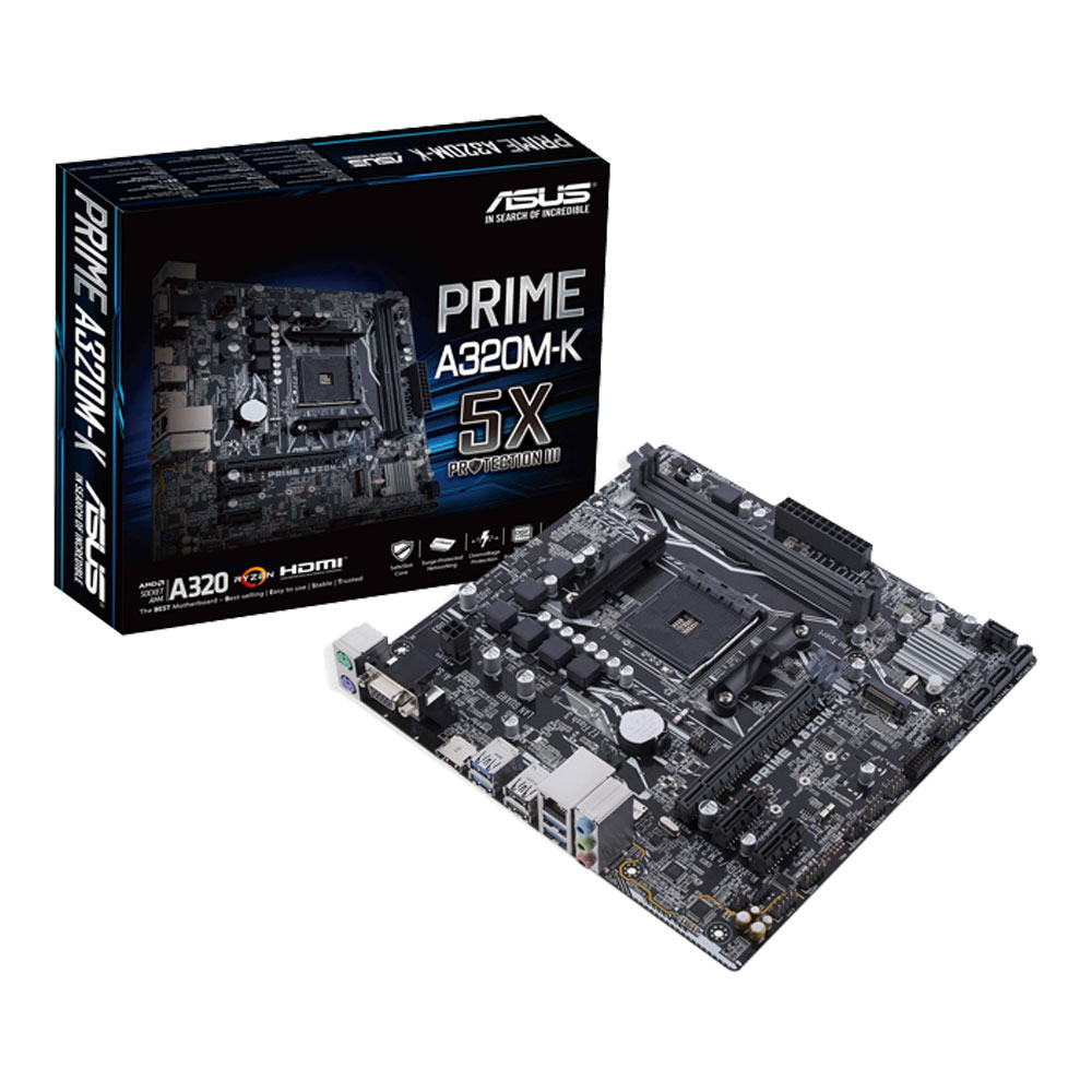 TARJETA MADRE ASUS  PRIME A320M-K SOCKET AM4 MICRO ATX MATX DDR4 / Precio: $1,149.00