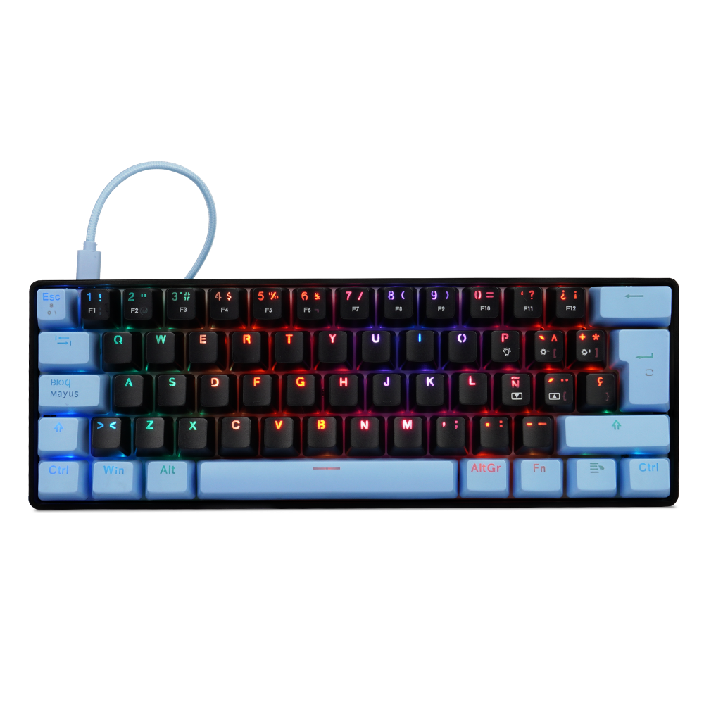 TECLADO GAMER MECANICO GAME FACTOR KBG560 SWITCH AZUL - KBG560-BL / Precio: $1,049.00