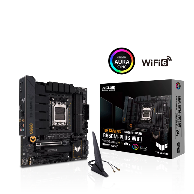 TARJETA MADRE ASUS TUF GAMING B650M-PLUS WIFI AMD AM5 DDR5 MATX - 90MB1BF0-M0AAY0 / Precio: $5,299.00