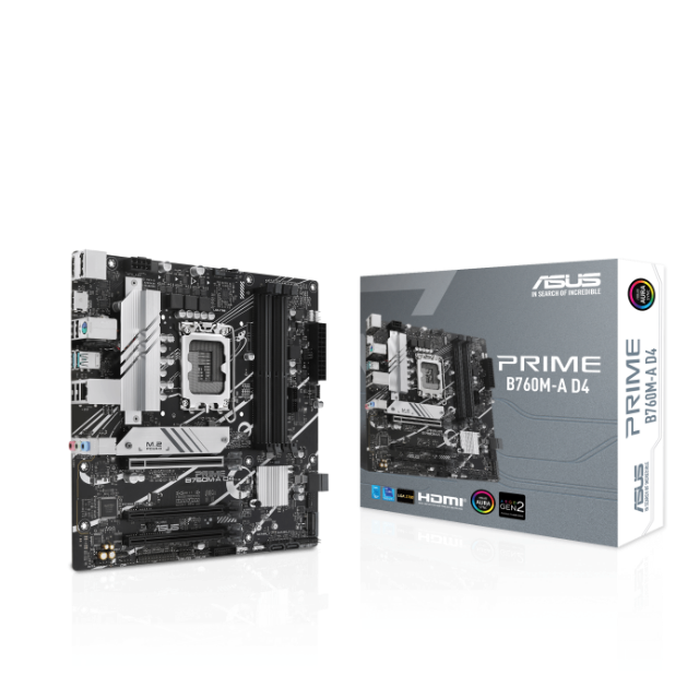 TARJETA MADRE ASUS PRIME B760M-A D4 LGA1700 MATX DDR4 - 90MB1D00'M0AAY0 / Precio: $3,399.00
