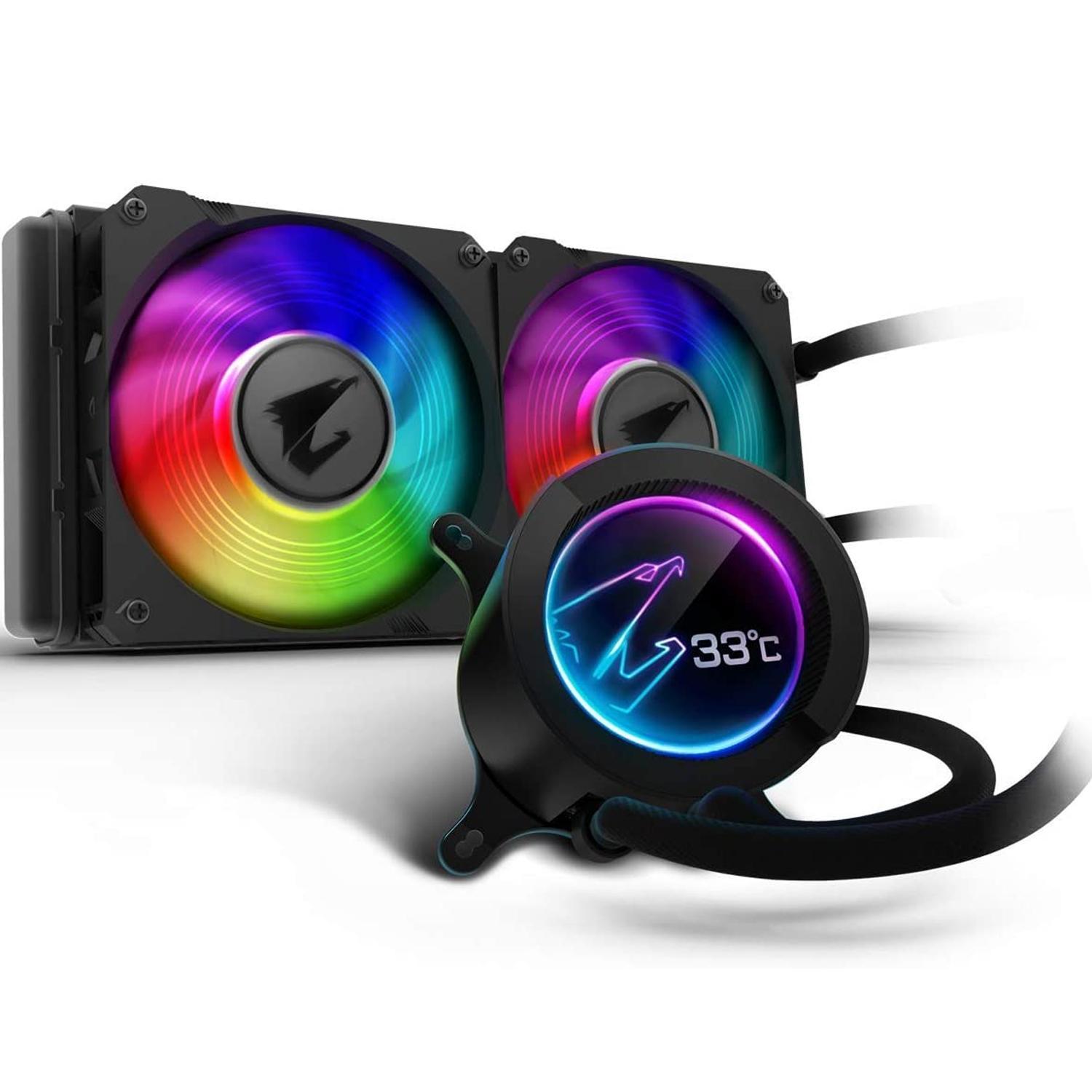 ENFRIAMIENTO LIQUIDO AORUS 240MM 2X120MM -  GP-AORUS LIQUID COOLER 240 / Precio: $3,599.00