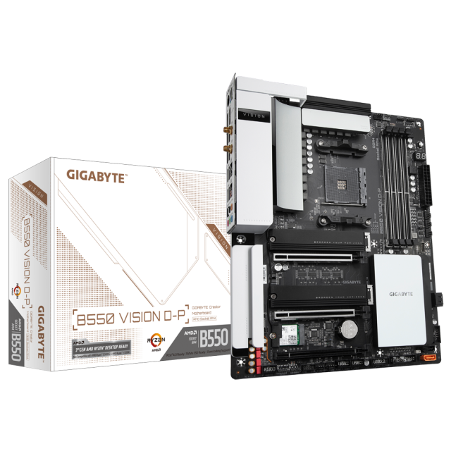 TARJETA MADRE GIGABYTE B550 VISION D-P AM4 DDR4 2XTHUNDERBOLT - B550 VISION D-P / Precio: $6,499.00