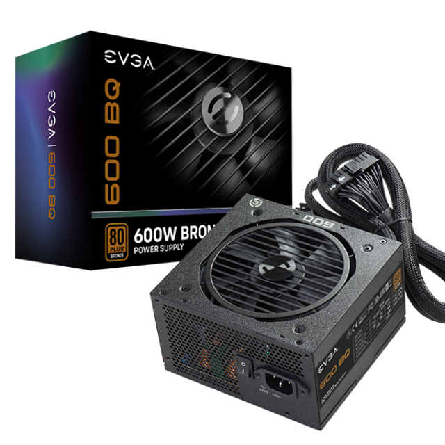 FUENTE DE PODER EVGA 600W 80 PLUS BRONCE SEMI MODULAR 600BQ - 110-BQ-0600-K1 / Precio: $1,490.00