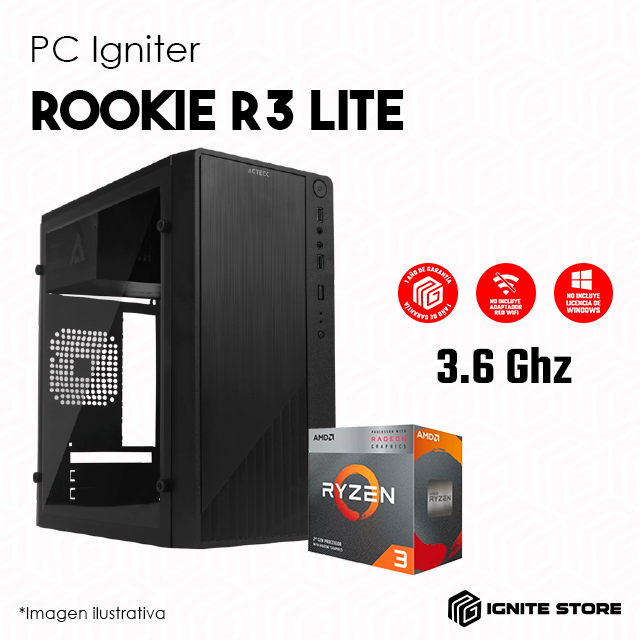 PC IGNITER ROOKIE R3 3200G LITE - R3 3200G + 8GB RAM + 240GB / Precio: $4,799.00