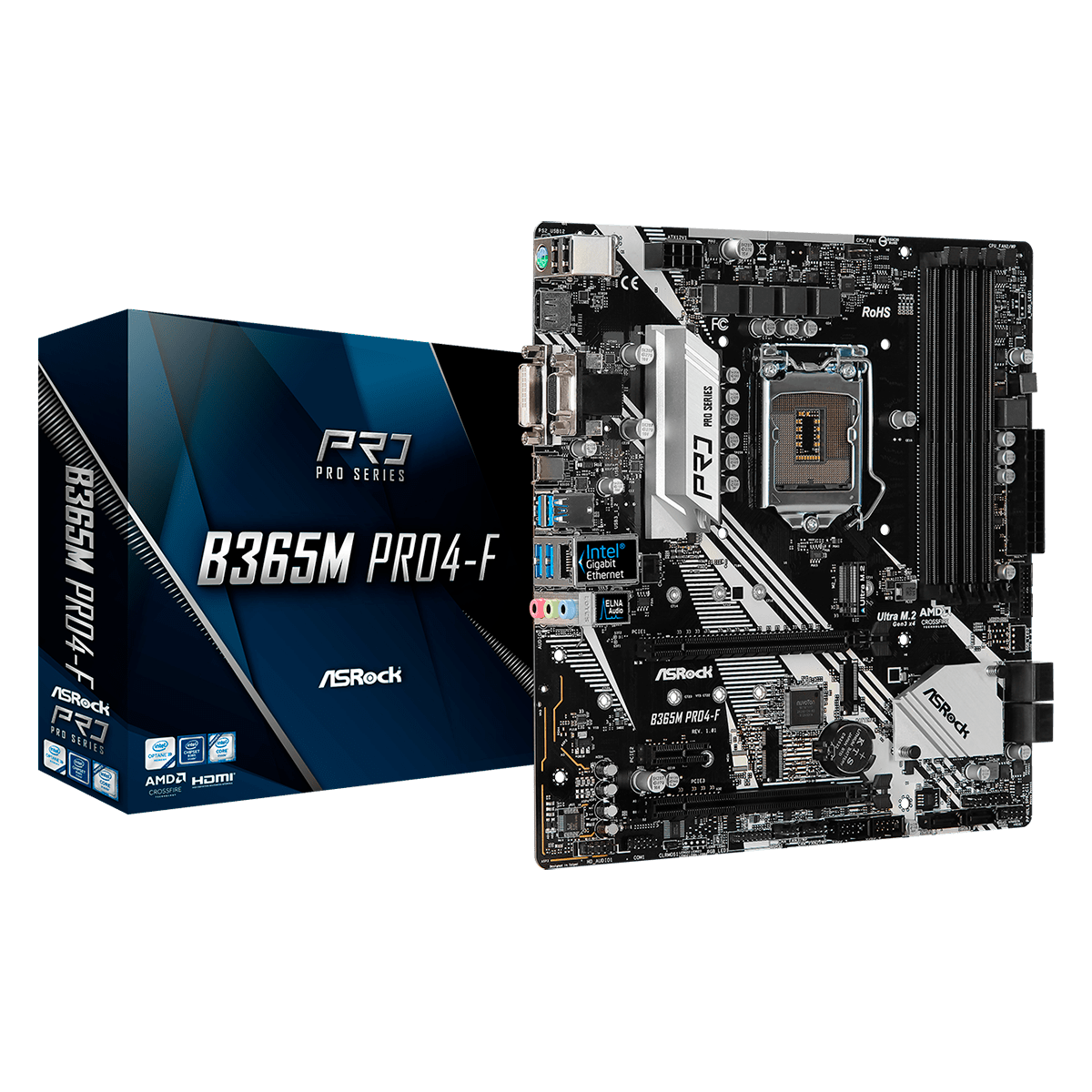 TARJETA MADRE ASROCK B365M PRO4-F SOC 1151 DDR4/ HDMI/ VGA/ DVI/ PCIE / Precio: $1,699.00