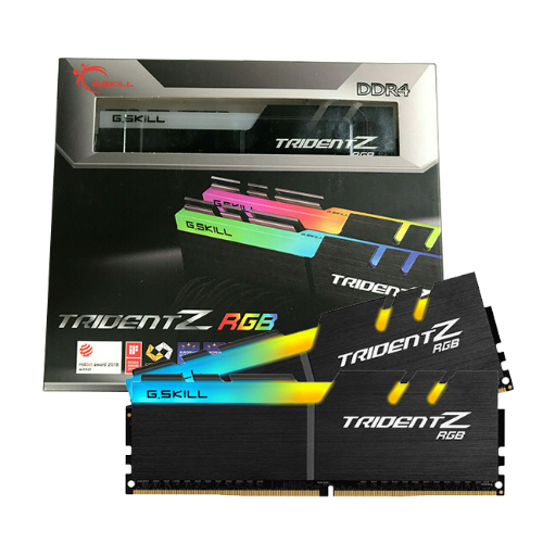 MEMORIA RAM DDR4  GSKILL TRIDENT Z RGB 3000MHZ COLOR NEGRO 2X8GB PC4-24000 - F4-3000C16D-16GTZR / Precio: $1,999.00