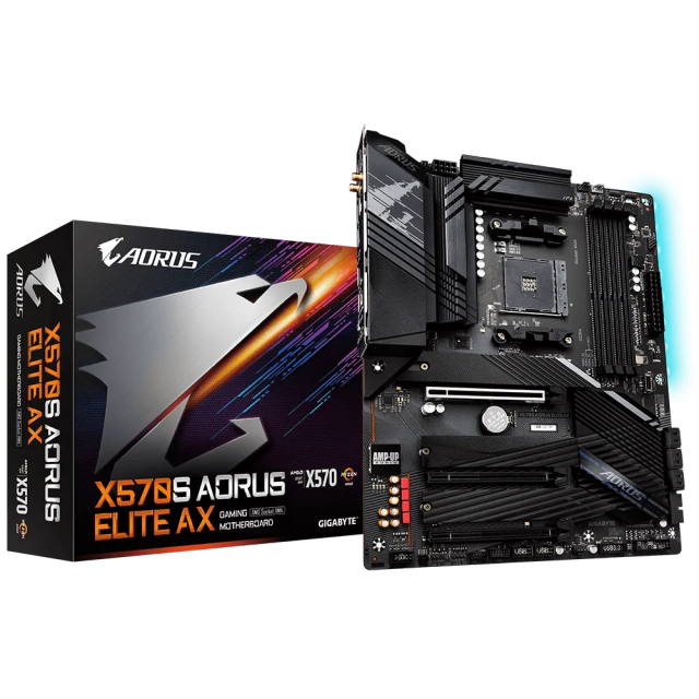 TARJETA MADRE GIGABYTE X570S AORUS ELITE AX - AM4 DDR4 WIFI - X570S AORUS ELITE AX / Precio: $5,899.00