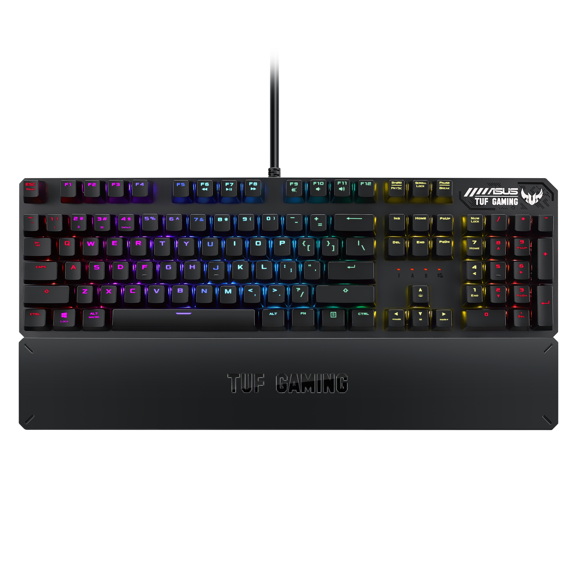 TECLADO GAMER MECANICO TUF GAMING K3 RGB CON DESCANSABRAZOS / Precio: $2,099.00