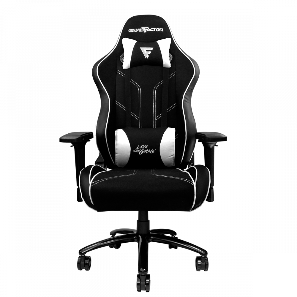 SILLA GAME FACTOR TELA RECLINABLE 4D ESTRELLA METAL NEGR-BCO CGC600-WH V2 / Precio: $4,599.00