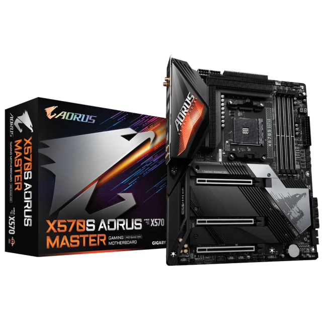 TARJETA MADRE GIGABYTE X570S AORUS MASTER (REV 1.0) DDR4 WIFI AM4 - X570S AORUS MASTER / Precio: $8,999.00