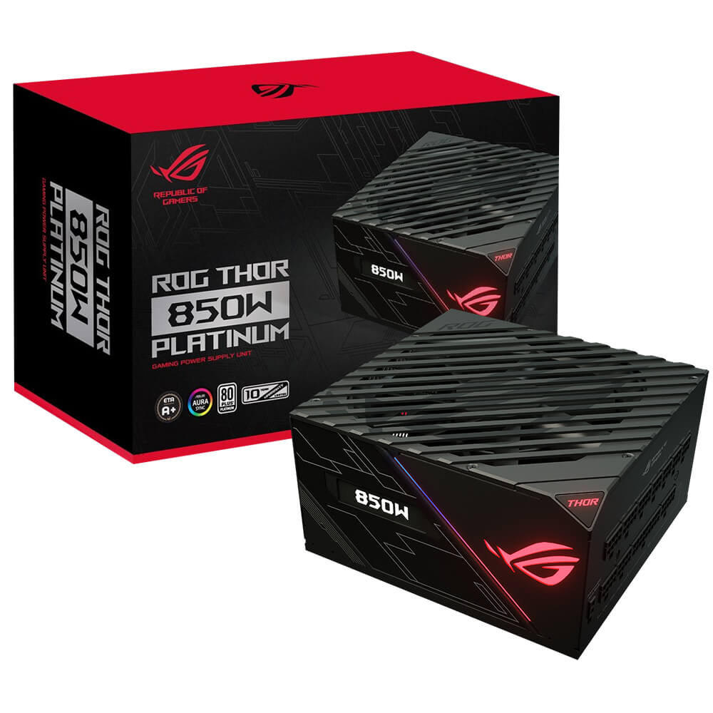 FUENTE DE PODER ASUS ROG THOR 850W 80 PLUS PLATINUM FULL MODULAR - ROG-THOR-850P / Precio: $3,349.00