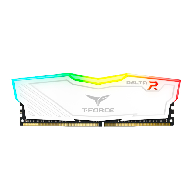 MEMORIA RAM DDR4 8GB 3600MHZ TEAMGROUP T FORCE DELTA R RGB BLANCA - TF4D48G3600HC18J01 / Precio: $869.00