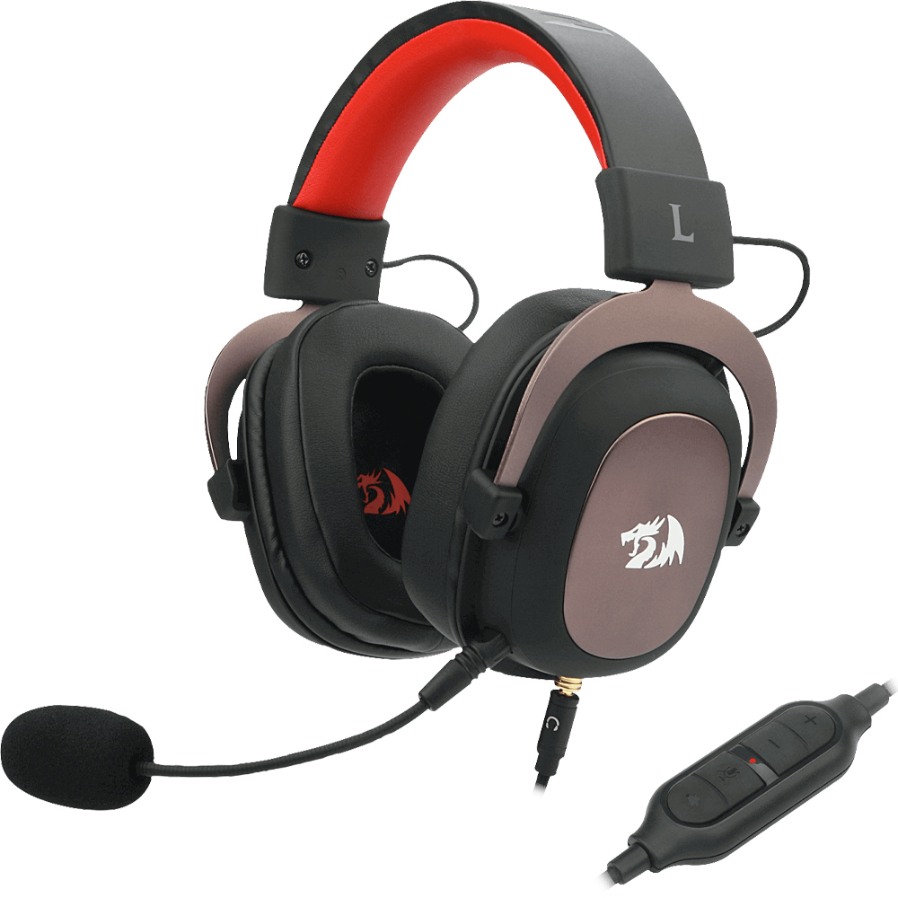 DIADEMA GAMER REDRAGON ZEUS MICROFONO JACK 3.5MM X2 3.5MM X1 + USB - H510-1 / Precio: $899.00