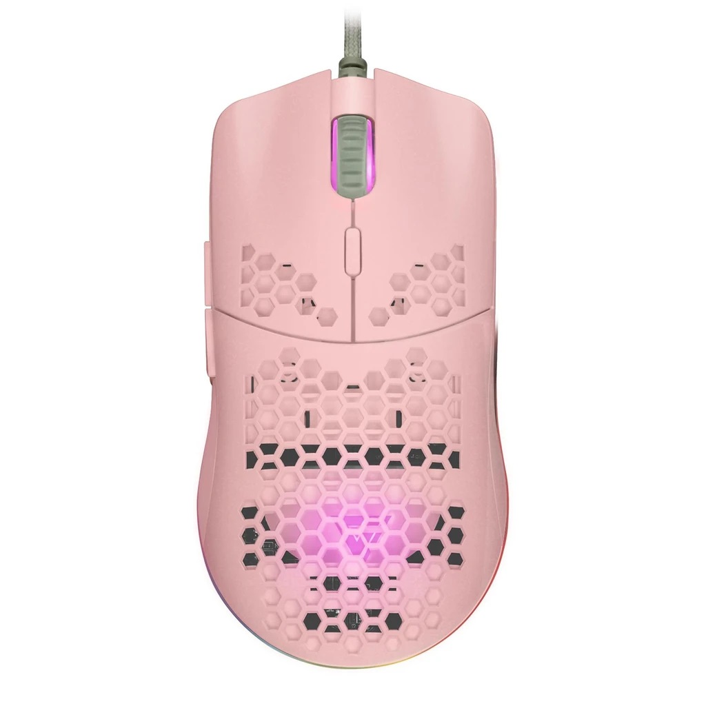 MOUSE GAME FACTOR MOG601 ROSA SENSOR OPTICO PMW3389 32,000 DPI MOG-601 PK / Precio: $649.00