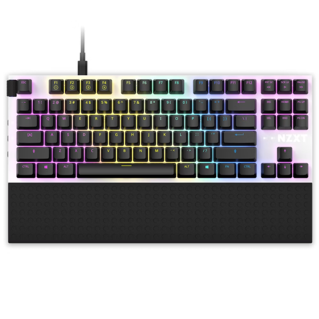 TECLADO MECANICO NZXT FUNCTION TENKEYLESS US WHITE TKL - KB-1TKUS-WR / Precio: $1,899.00