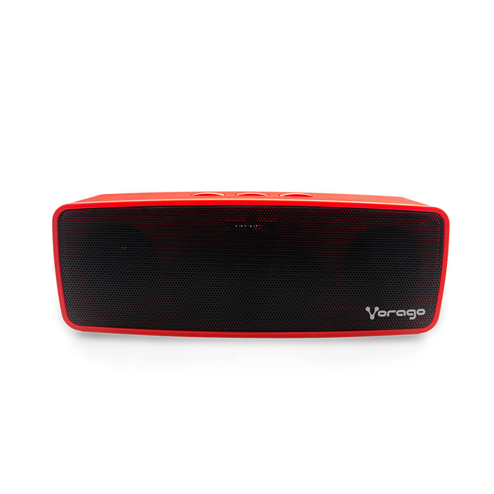 BOCINA BLUETOOTH VORAGO CON LECTOR USB, MICRO SD Y 3.5 - BSP-100-RD-V2 / Precio: $220.00