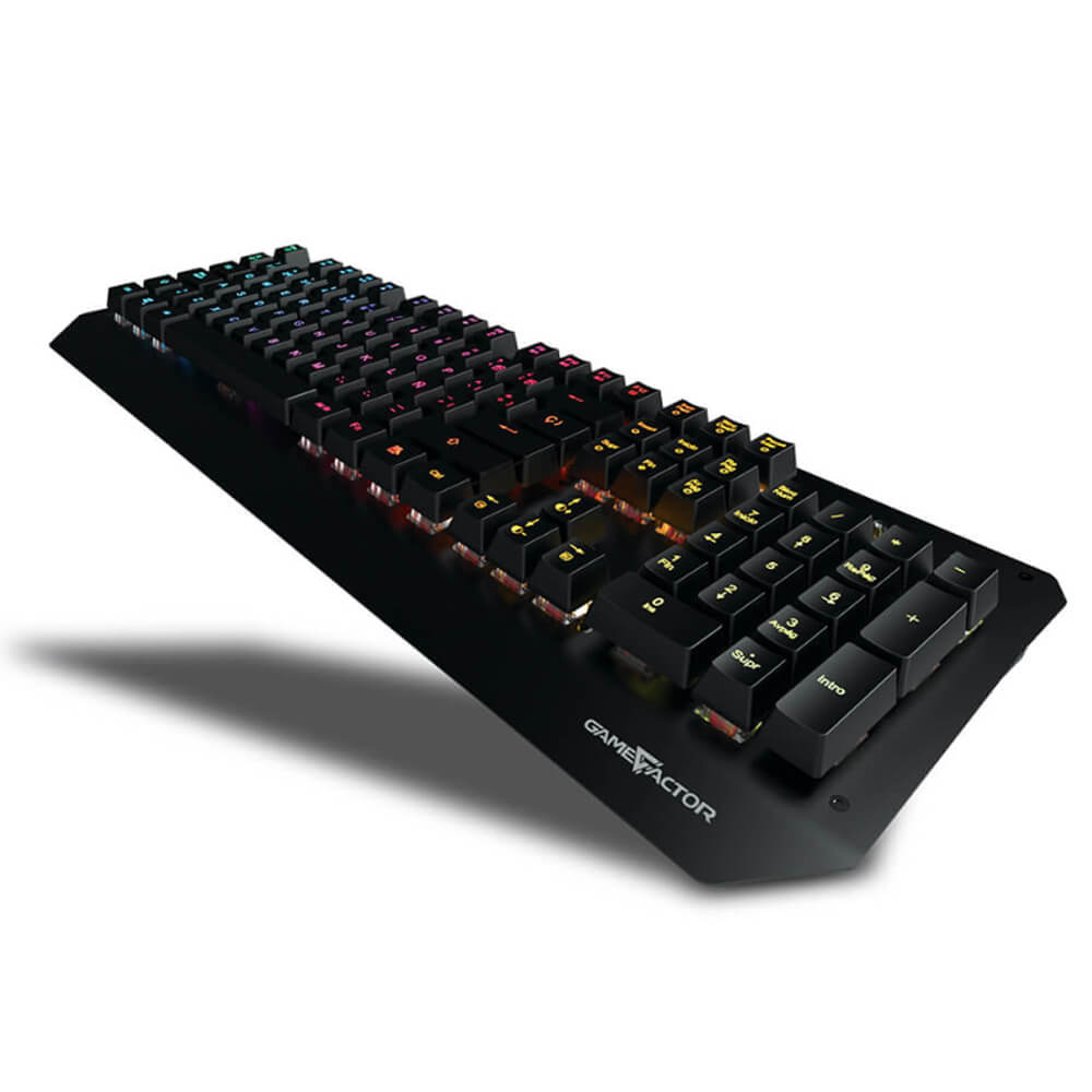 TECLADO MECANICO OPTICO GAME FACTOR KBG601 ALAMBRICO USB ILUMINACION RGB / Precio: $999.00