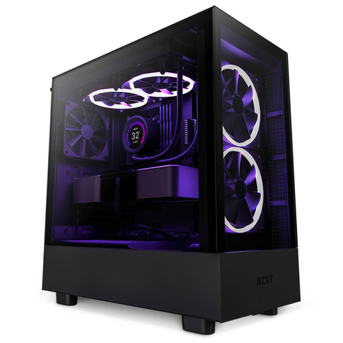 GABINETE NZXT H5 ELITE COMPACT NEGRO ATX 3 VENTILADORES CRISTAL TEMPLADO - CC-H51EB-01 / Precio: $3,199.00