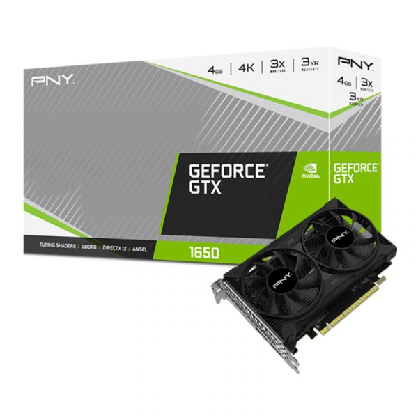 TARJETA DE VIDEO PNY GTX 1650 4GB GDDR6 DUAL FAN - VCG16504D6DFPPB1 / Precio: $3,599.00