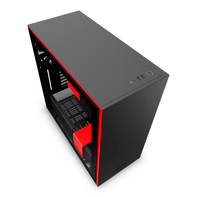 GABINETE NZXT H710 BLACK/RED MATE 4 VNTILADORES CRISTAL TEMPLADO - CA-H710B-W1 / Precio: $3,399.00