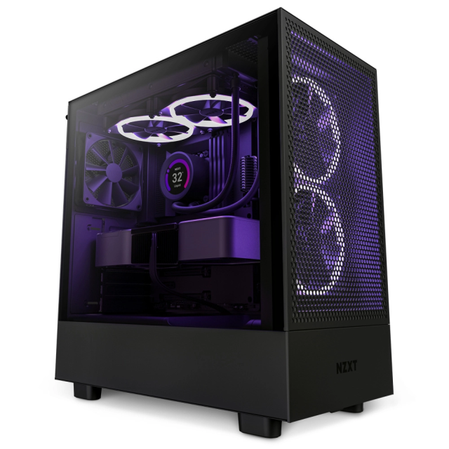 GABINETE GAMER NZXT H5 FLOW BLACK ATX - CC-H51FB-01 / Precio: $2,299.00