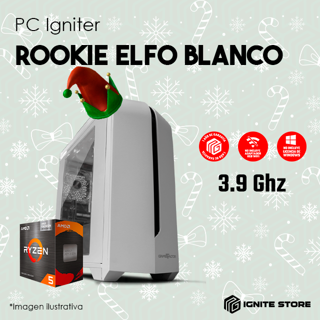 PC IGNITER ROOKIE ELFO BLANCO - 5600G / Precio: $6,999.00