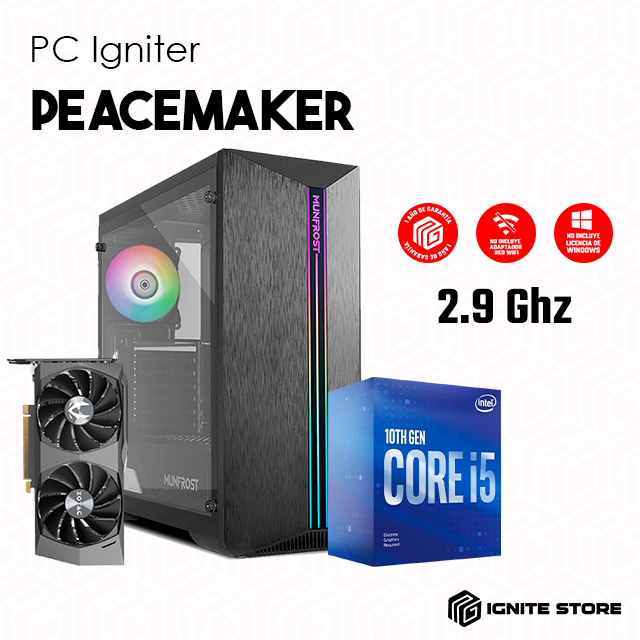 PC IGNITER PEACEMAKER -INTEL CORE I5 10400F + RTX 3050 / Precio: $14,099.00