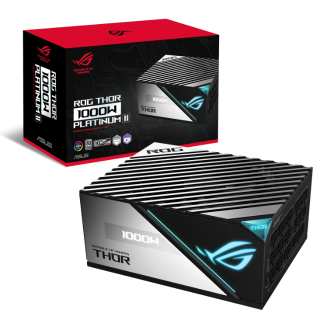 FUENTE DE PODER ASUS ROG THOR 1000P2 GAMING - 80 PLUS PLATINUM II FULL MODULAR - ROG-THOR-1000P2-GAMING / Precio: $7,599.00