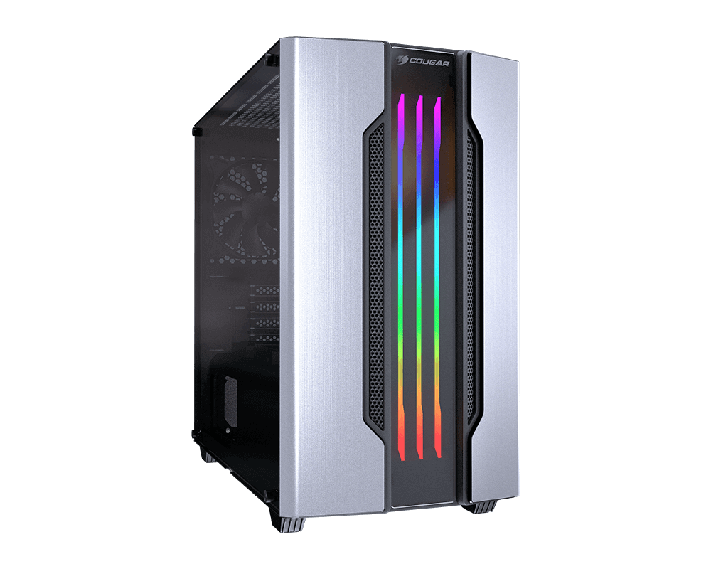 GABINETE COUGAR GEMINI M SILVER RGB MATX CRISTAL TEMPLADO - 385TMB0.0002 / Precio: $1,599.00