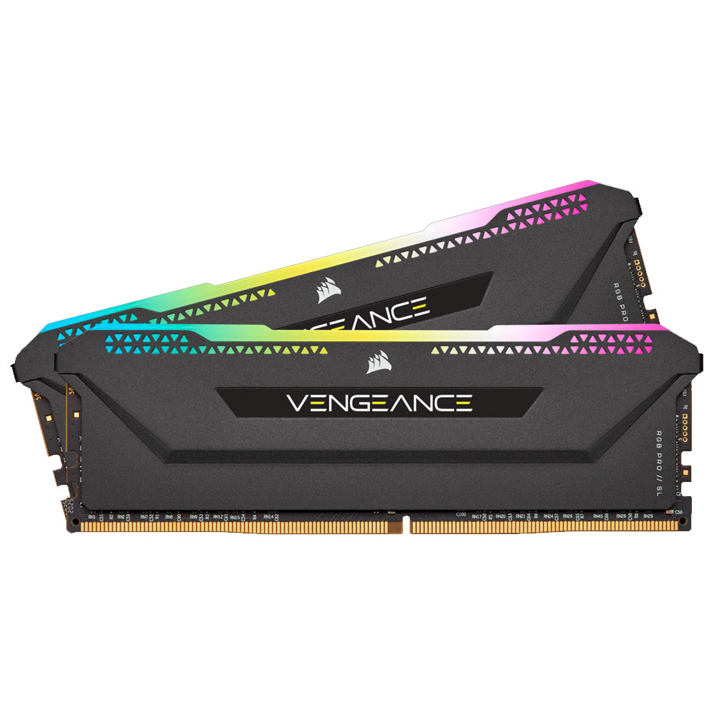 MEMORIA RAM DDR4 16GB 3600MHZ CORSAIR VENGEANCE RGB PRO SL 2X8GB NEGRAS - CMH16GX4M2D3600C18 / Precio: $1,599.00